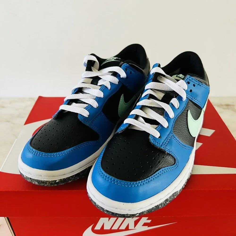 NIKE Dunk Low SE Black/Light Photo Blue/Active Pink/Mint Foam - M 5.5 Y (7 W)